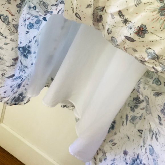 GAP Fit & Flair Blue Floral Cami Summer Dress Ruched Back Lined Women’s Sz M - Picture 8 of 14